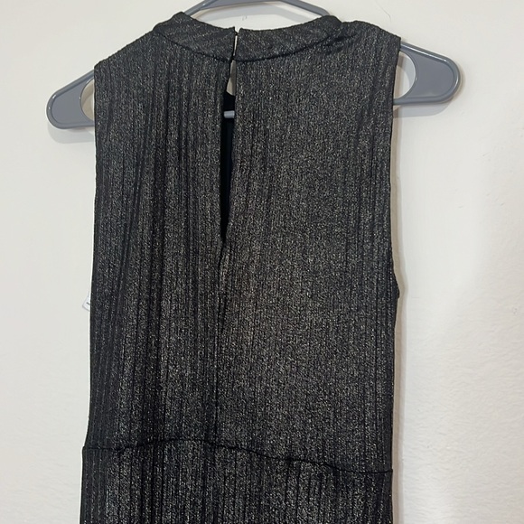 BCBGeneration Sleeveless maxi dress black with silver sparkles. - Picture 8 of 9